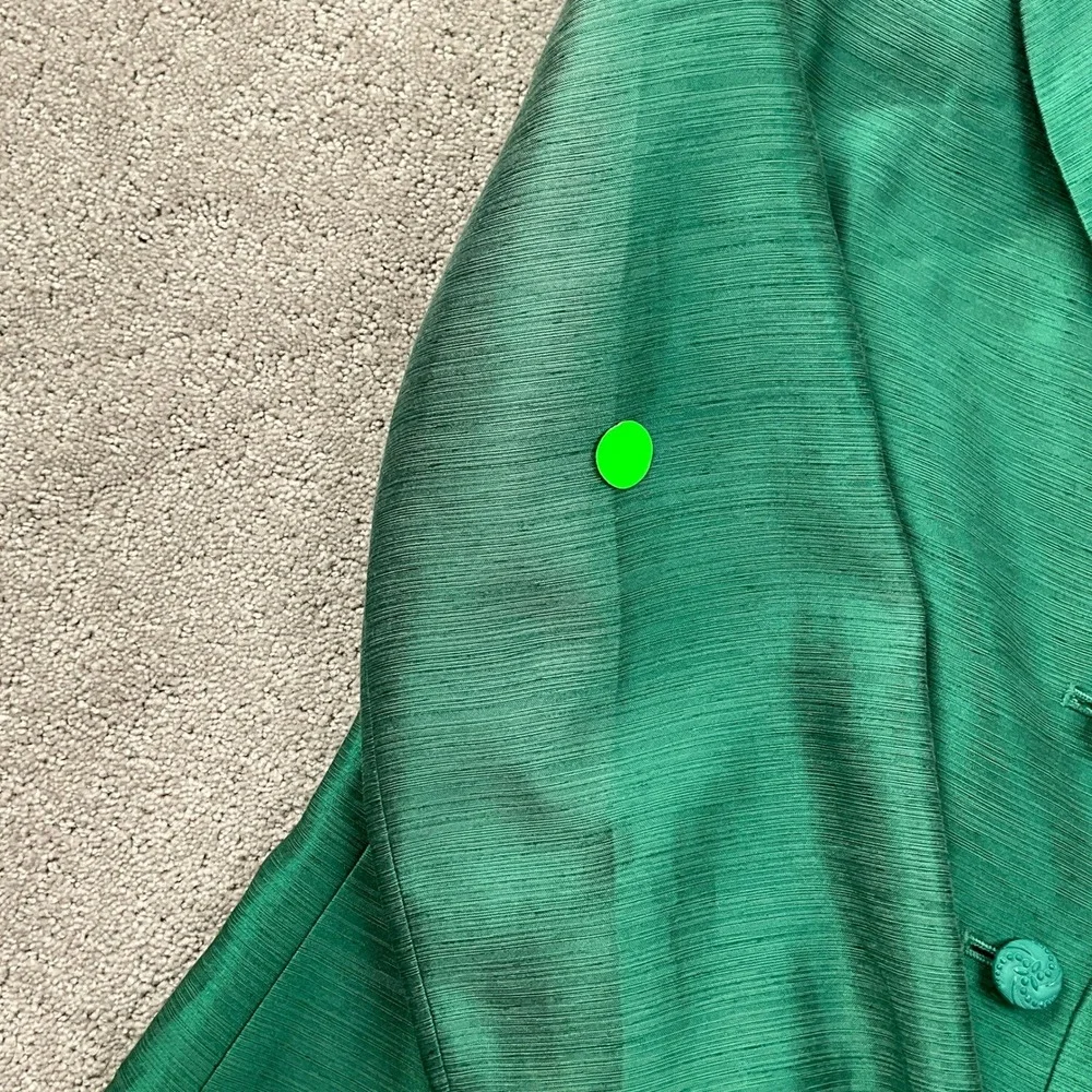 LE SUIT ESSENTIALS Skirt Set Womens Blazer 12 Skirt 16 Green Holiday‎ 2pc Flaws